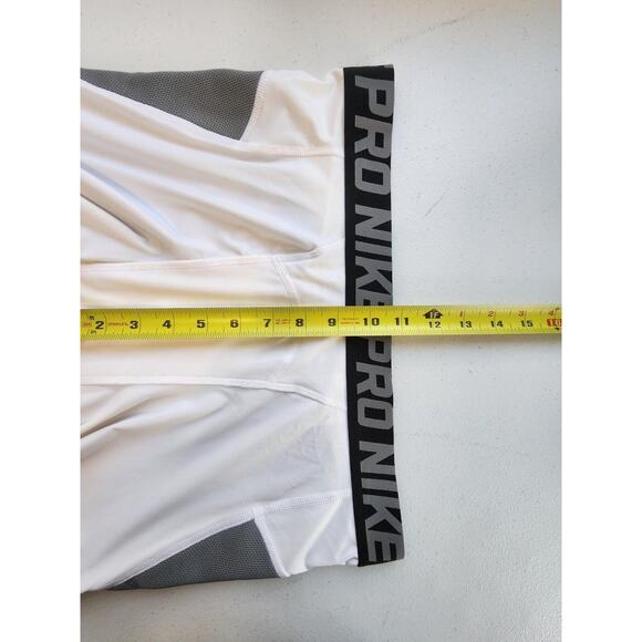 Nike Pro Hyperstrong Shorts Mens XL White Gray MLB Compression Sliding Baseball - Picture 6 of 11